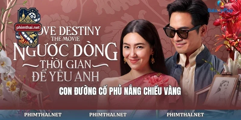 Con đường cổ phủ nắng chiều vàng