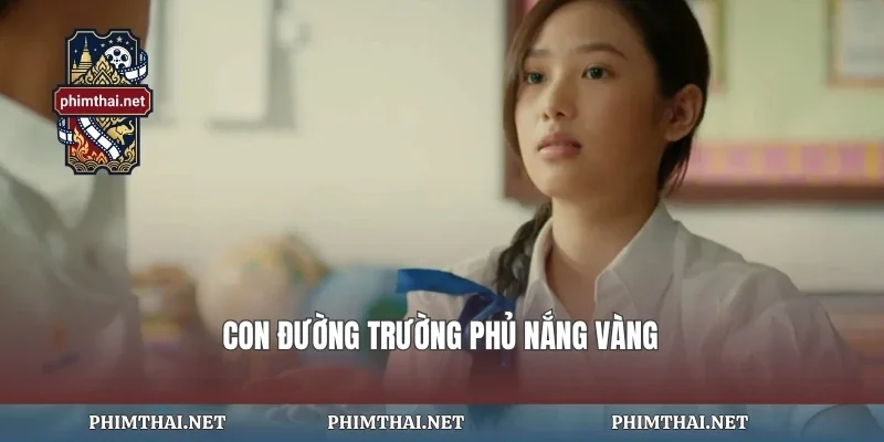 Con đường trường phủ nắng vàng